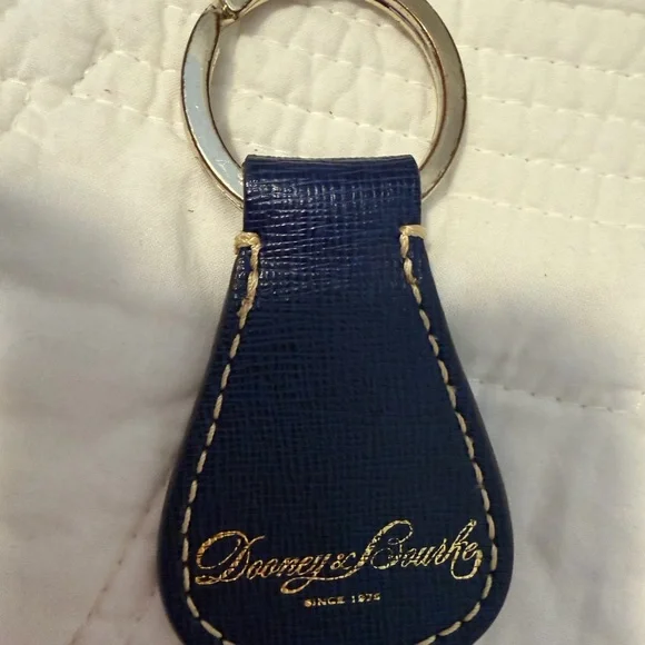 Dooney and Bourke Blue Textured leather Card Holder and Key Fob - Picture 3 of 4